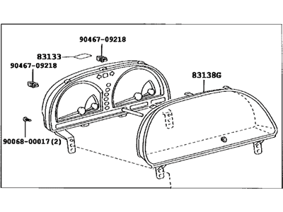 Toyota Instrument Cluster - 83800-06650