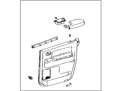 Toyota 67640-0C160-C0 Board Sub-Assy, Rear Door Trim, LH