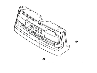 Toyota 53101-0C011 Radiator Grille Sub-Assembly