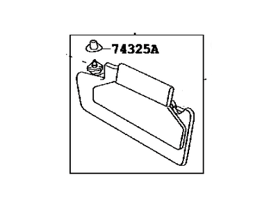 2009 Toyota Sequoia Sun Visor - 74310-0C150-E1