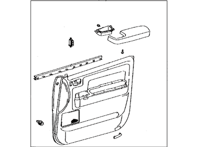 Toyota 67620-0C440-E0 Board Sub-Assy, Front Door Trim, LH