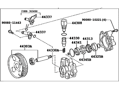 Toyota Sequoia Power Steering Pump - 44310-0C100