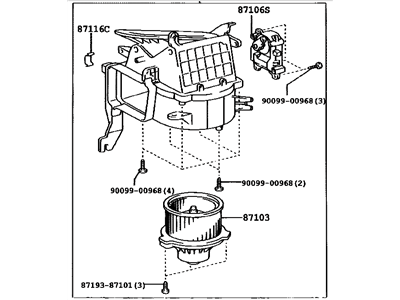 Toyota Sequoia Blower Motor - 87130-0C020