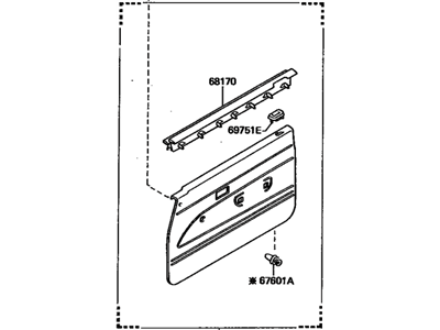 Toyota 67620-3D060-E0 Board Sub-Assy, Front Door Trim, LH