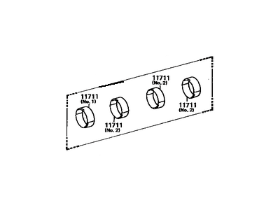 Toyota 11705-65010 Bearing Set, Crankshaft