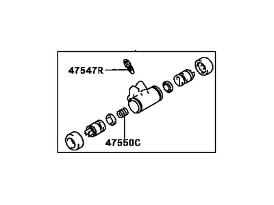 1996 Toyota Tercel Wheel Cylinder - 47550-16060