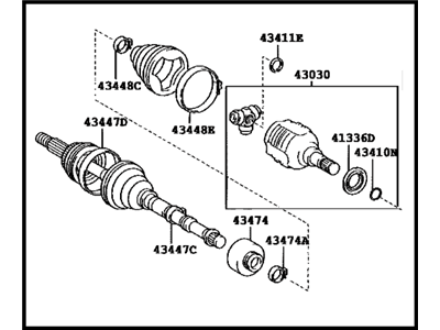 Toyota Prius Axle Shaft - 43410-47011