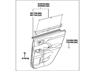 Toyota 67640-0E771-C2 Panel Assembly, Rear Door