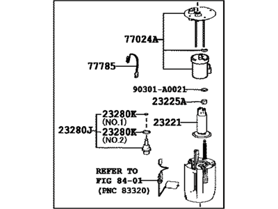 Toyota 77020-0E090 Fuel Suction Tube Assembly W/Pump & Gage