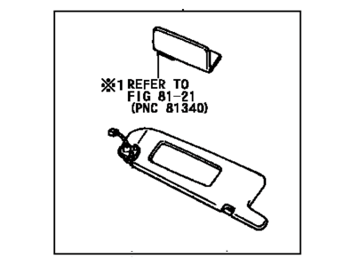 2000 Toyota Camry Sun Visor - 74310-AA095-G0