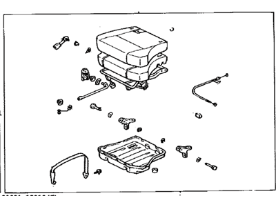 Toyota 71470-42270-B0 Cushion Assembly, Rear Seat, LH