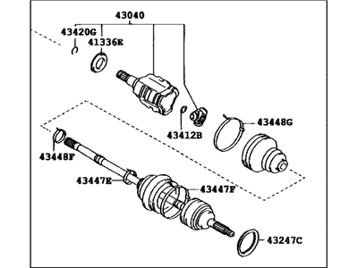 Toyota 43420-42011 Shaft Assembly, Front Drive, Left