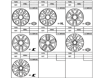 Toyota 42611-60C30 Wheel, Disc