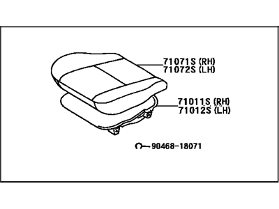 Toyota Tercel Seat Cushion - 71410-1G370-E0