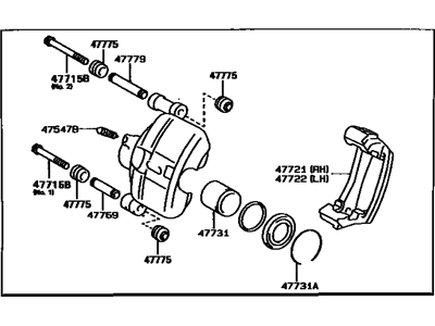 Toyota Paseo Brake Caliper - 47730-10101