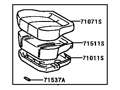 Toyota Previa Seat Cushion - 71410-28830-B0