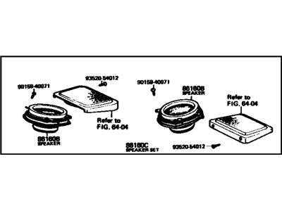 Toyota 86160-29115 Speaker Set, Rear