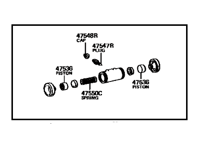 Toyota Cressida Wheel Cylinder - 47550-29075