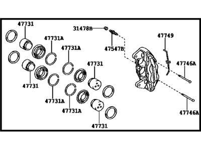 Toyota 47750-60300 Cylinder Assembly, Disc