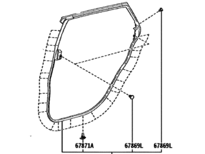 Toyota bZ4X Door Seal - 67872-42150