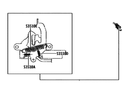 Toyota bZ4X Hood Latch - 53510-42170