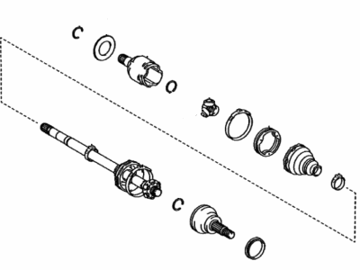 2023 Toyota bZ4X Axle Shaft - 42340-42080