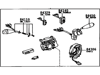 1992 Toyota Camry Turn Signal Switch - 84310-33010