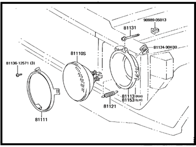 1987 Toyota Land Cruiser Headlight - 81150-69265