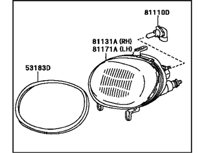 1996 Toyota Celica Headlight - 81012-20020