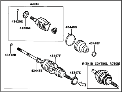 Toyota Celica Axle Shaft - 43420-20491