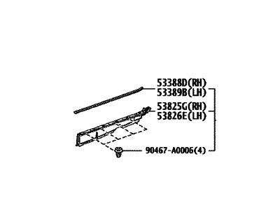 Toyota 53808-0C040 SHIELD SUB-ASSY, FEN