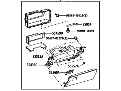 2023 Toyota Tundra Glove Box - 55320-0C040-C0