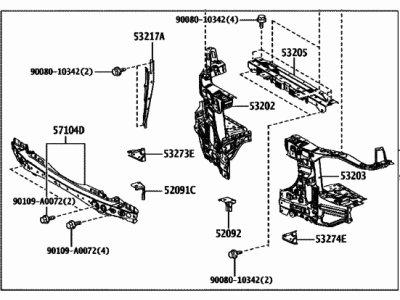 Toyota Sequoia Radiator Support - 53201-0C110