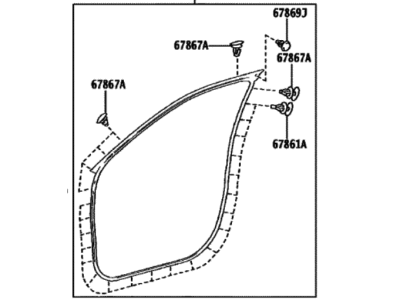 2023 Toyota Tundra Door Seal - 67862-0C050