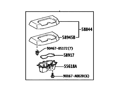 Toyota Sequoia Cup Holder - 55620-0C100-C3