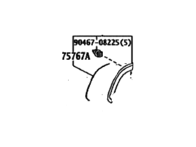 Toyota 75062-0C010 MOULDING SET, OUTSID