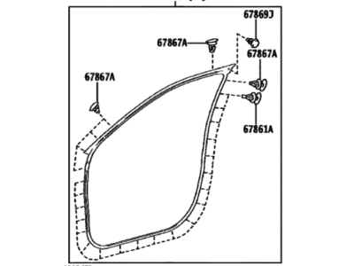 2023 Toyota Tundra Door Seal - 67861-0C050