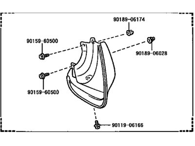 Toyota Corolla Mud Flaps - 76625-19455-12