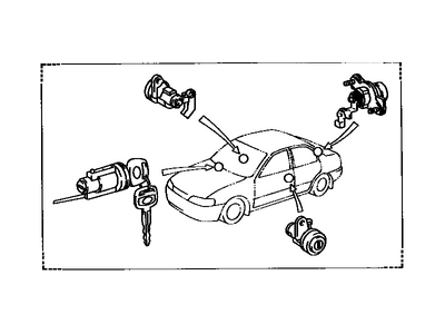 Toyota Corolla Ignition Lock Cylinder - 69005-13240