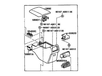 Toyota Avalon Center Console Base - 58910-AC061-B0