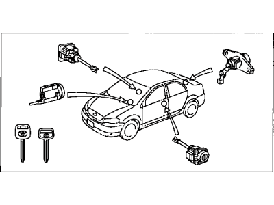 Toyota Corolla Door Lock Cylinder - 69005-02080