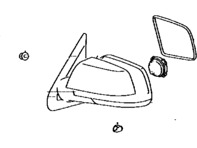 Toyota 87910-0C370-A1 MIRROR ASSY, OUTER R