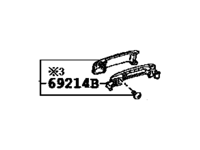 Toyota 69210-0C030-A3 HANDLE ASSY, FR DOOR