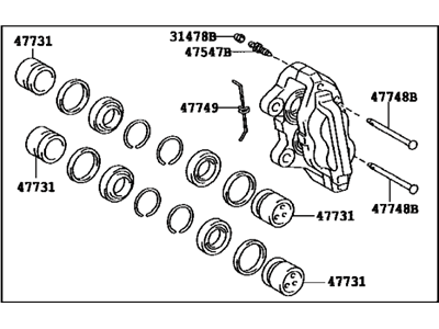 Toyota 47730-0C040 Cylinder Assembly, Disc