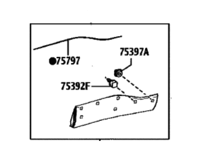 Toyota Corolla Cross Door Moldings - 75077-0A041