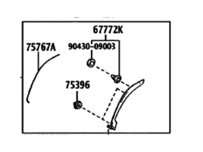 Toyota Corolla Cross Door Moldings - 75076-0A041