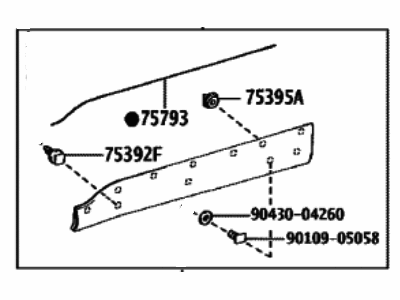 Toyota Corolla Cross Door Moldings - 75074-0A041