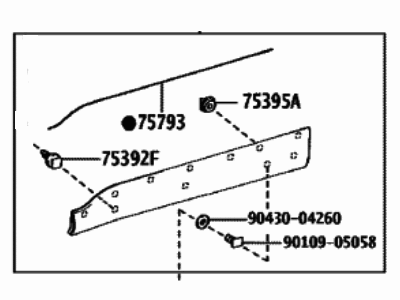 Toyota Corolla Cross Door Moldings - 75073-0A041