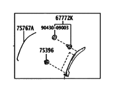 Toyota Corolla Cross Door Moldings - 75075-0A041