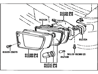 Toyota Celica Fog Light - 81210-29225